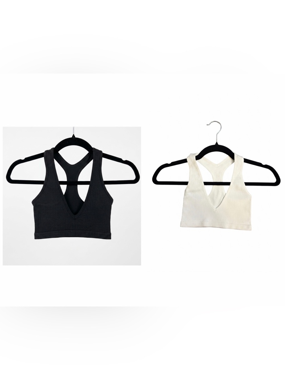 NWOT Ribbed Seamless Crop Top Bundle Set of 2, Size XS/S